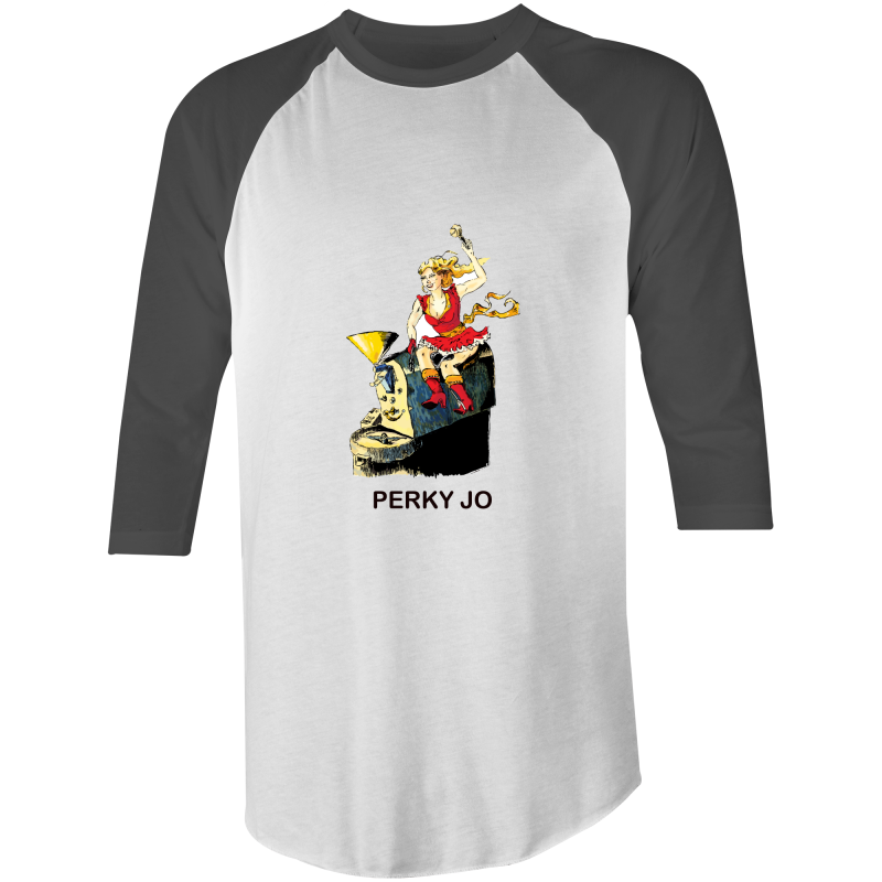 1961Coffee Perky Jo - 3/4 Sleeve Mens T-Shirt
