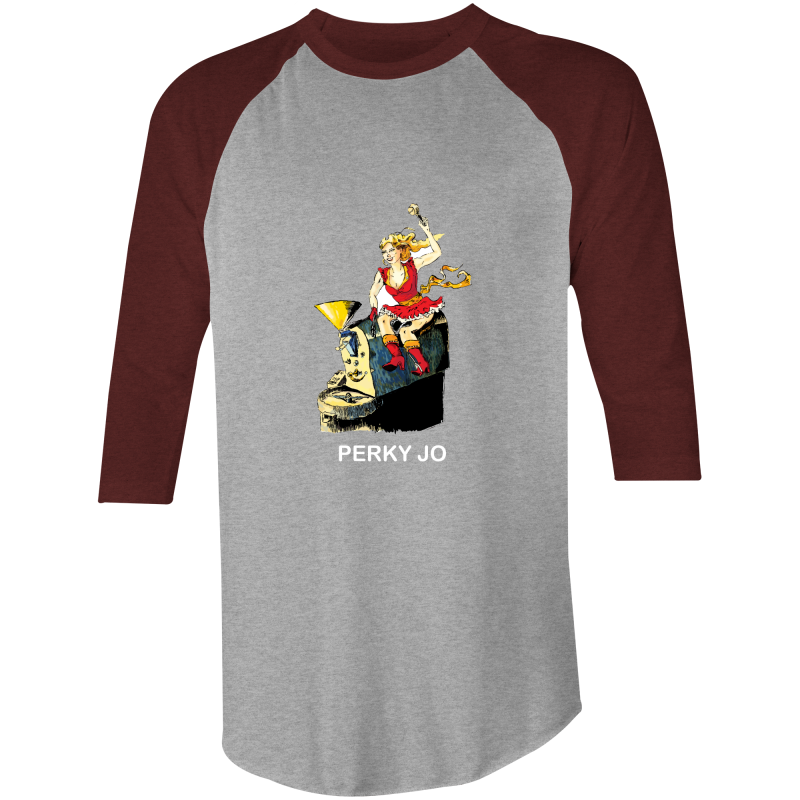1961Coffee Perky Jo - 3/4 Sleeve Mens T-Shirt