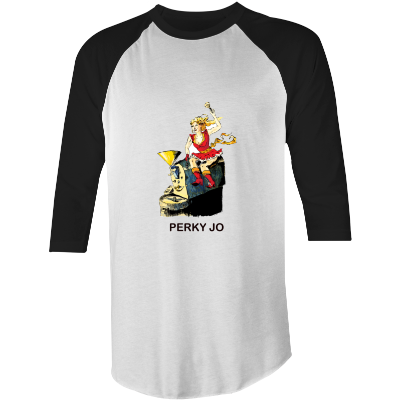 1961Coffee Perky Jo - 3/4 Sleeve Mens T-Shirt