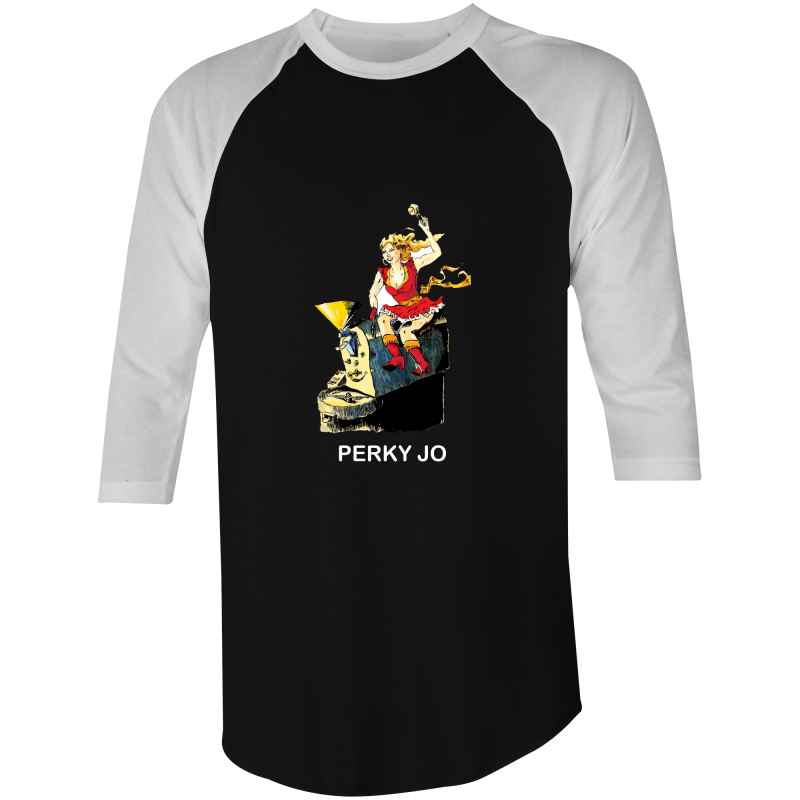 1961Coffee Perky Jo - 3/4 Sleeve Mens T-Shirt